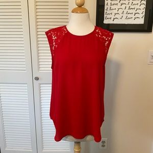 J.Crew- NWOT red silky blouse